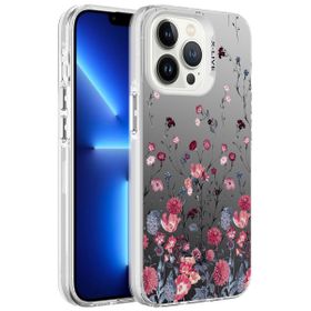 Zore Apple iPhone 13 Pro Max Desenli Silver Sert Kapak Kılıf