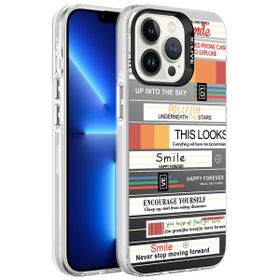 Zore Apple iPhone 13 Pro Max Desenli Silver Sert Kapak Kılıf