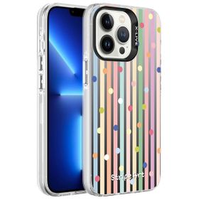 Zore Apple iPhone 13 Pro Max Desenli Silver Sert Kapak Kılıf