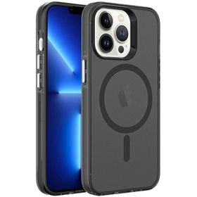 Zore Apple iPhone 13 Pro Max Magsafe Şarj Özellikli Buzlu Transparan C-Pro Sert Kapak Kılıf