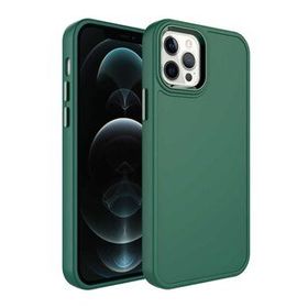 Zore Apple iPhone 13 Pro Max Metal Çerçeve Buton Tasarımlı Sert Botox Kapak Kılıf