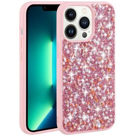 Zore Apple iPhone 13 Pro Max Parlak Taşlı Tasarım Linea Kapak Kılıf