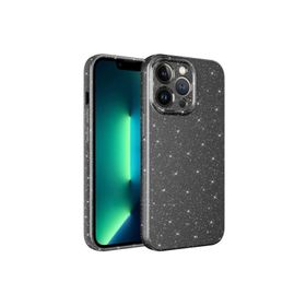 Zore Apple iPhone 13 Pro Max Uyumlu Gri Kamera Korumalı Simli Lüks Koton Kapak Kılıf