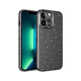 Zore Apple iPhone 13 Pro Max Uyumlu Gri Kamera Korumalı Simli Lüks Koton Kapak Kılıf