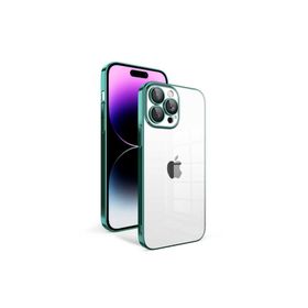 Zore Apple iPhone 13 Pro Max Uyumlu Koyu Yeşil Kamera Korumalı Renkli Çerçeveli Garaj Kapak Kılıf