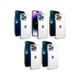 Zore Apple iPhone 13 Pro Max Uyumlu Koyu Yeşil Kamera Korumalı Renkli Çerçeveli Garaj Kapak Kılıf