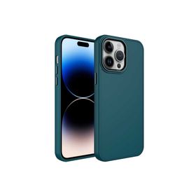Zore Apple iPhone 13 Pro Max Uyumlu Lila Metal Çerçeve ve Buton Tasarımlı Silikon Luna Kapak Kılıf