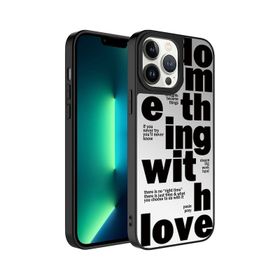 Zore Apple iPhone 13 Pro Max Uyumlu Mirror Kapak Love Aynalı Desenli Kamera Korumalı Parlak Kılıf