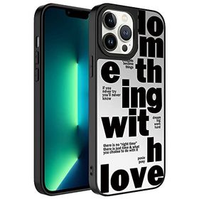 Zore Apple iPhone 13 Pro Max Uyumlu Mirror Kapak Love Aynalı Desenli Kamera Korumalı Parlak Kılıf