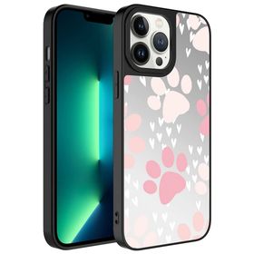 Zore Apple iPhone 13 Pro Max Uyumlu Mirror Kapak Pati Aynalı Desenli Kamera Korumalı Parlak Kılıf