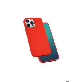 Zore Apple iPhone 13 Pro Max Uyumlu Silk Silikon Kırmızı Kılıf