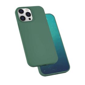 Zore Apple iPhone 13 Pro Max Uyumlu Silk Silikon Koyu Yeşil Kılıf