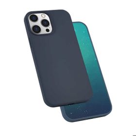 Zore Apple iPhone 13 Pro Max Uyumlu Silk Silikon Lacivert Kılıf