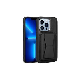 Zore Apple iPhone 13 Pro Max Uyumlu Siyah Kartlıklı Standlı ​Pu Deri Memo Kapak Kılıf