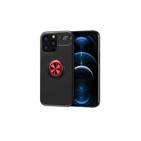 Zore Apple iPhone 13 Pro Max Uyumlu Siyah Kırmızı Ravel Silikon Kapak Kılıf