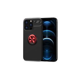 Zore Apple iPhone 13 Pro Max Uyumlu Siyah Kırmızı Ravel Silikon Kapak Kılıf