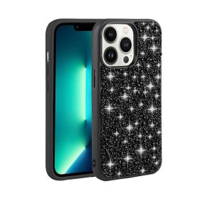 Zore Apple iPhone 13 Pro Max Uyumlu Siyah Parlak Taşlı Tasarım Linea Kapak Kılıf