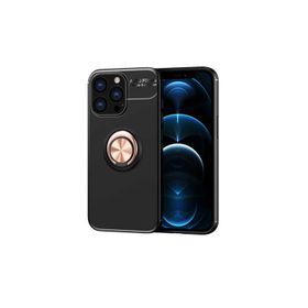 Zore Apple iPhone 13 Pro Max Uyumlu Siyah Rose Gold Ravel Silikon Kapak Kılıf