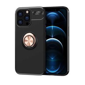 Zore Apple iPhone 13 Pro Max Uyumlu Siyah Rose Gold Ravel Silikon Kapak Kılıf