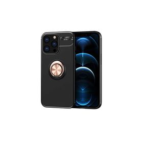Zore Apple iPhone 13 Pro Max Uyumlu Siyah Rose Gold Ravel Silikon Kapak Kılıf