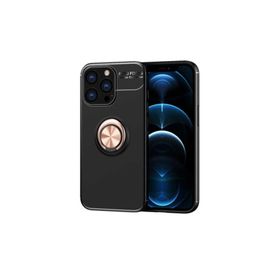 Zore Apple iPhone 13 Pro Max Uyumlu Siyah Rose Gold Ravel Silikon Kapak Kılıf