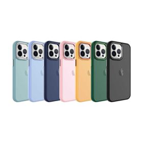 Zore Apple iPhone 13 Pro Max Uyumlu Turuncu Buzlu Sert PC May Kapak Kılıf