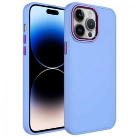 Zore Apple iPhone 13 Pro Metal Çerçeve Buton Tasarımlı Silikon Luna Kapak Kılıf