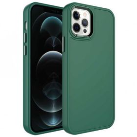 Zore Apple iPhone 13 Pro Metal Çerçeve ve Buton Tasarımlı Sert Botox Kapak Kılıf