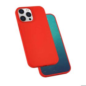 Zore Apple iPhone 13 Pro Uyumlu Silk Silikon Kırmızı Kılıf