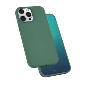 Zore Apple iPhone 13 Pro Uyumlu Silk Silikon Koyu Yeşil Kılıf