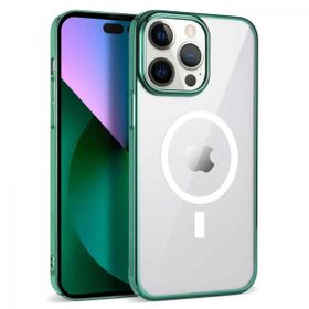 Zore Apple Iphone 13 Pro Wireless Şarj Özellikli Krom Magsafe Silikon Cep Telefonu Kılıfı