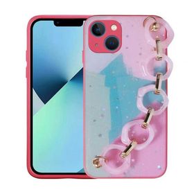 Zore Apple Iphone 13 Simli Desenli El Askılı Tutacaklı Elsa Silikon Cep Telefonu Kılıfı