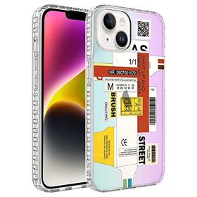 Zore Apple iPhone 13 Uyumlu Airbag Kenarlı Renkli Desenli Silikon Elegans Kapak NO2 Kılıf