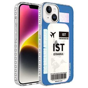 Zore Apple iPhone 13 Uyumlu Airbag Kenarlı Renkli Desenli Silikon Elegans Kapak NO4 Kılıf