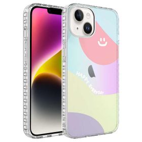 Zore Apple iPhone 13 Uyumlu Airbag Kenarlı Renkli Desenli Silikon Elegans Kapak NO7 Kılıf