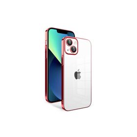 Zore Apple iPhone 13 Uyumlu Kırmızı Kamera Korumalı Renkli Çerçeveli Garaj Kapak Kılıf
