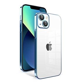Zore Apple iPhone 13 Uyumlu Mavi Açık Kamera Korumalı Renkli Çerçeveli Garaj Kapak Kılıf