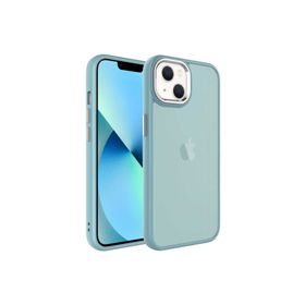 Zore Apple iPhone 13 Uyumlu Mavi Buzlu Sert PC May Kapak Kılıf