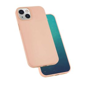 Zore Apple iPhone 13 Uyumlu Pembe Silk Silikon Kılıf