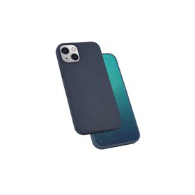 Zore Apple iPhone 13 Uyumlu Silk Silikon Lacivert Kılıf