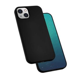 Zore Apple iPhone 13 Uyumlu Silk Silikon Siyah Kılıf