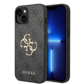 Zore Apple iPhone 14 Guess PU Deri Büyük Metal Logo Dizaynlı Kapak Kılıf