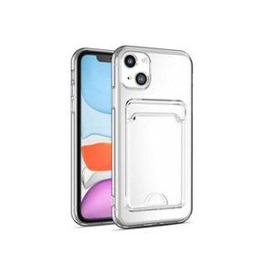 Zore Apple iPhone 14 Kartlıklı Şeffaf Setra Clear Silikon Kapak Kılıf