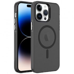 Zore Apple iPhone 14 Magsafe Şarj Özellikli Buzlu Transparan C-Pro Sert Kapak Kılıf