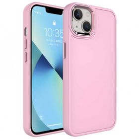 Zore Apple iPhone 14 Metal Çerçeve Buton Tasarımlı Sert Botox Kapak Kılıf