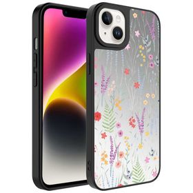 Zore Apple iPhone 14 Plus Aynalı Dallar Desenli Kamera Korumalı Parlak Mirror Kapak Kılıf