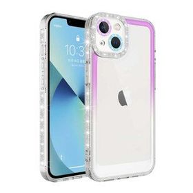 Zore Apple iPhone 14 Plus Simli Renk Geçiş Tasarımlı Lens Korumalı Park Kapak Kılıf