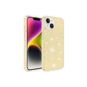 Zore Apple iPhone 14 Plus Uyumlu Gold Shining Silikon Kılıf