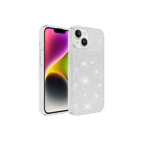 Zore Apple iPhone 14 Plus Uyumlu Gümüş Shining Silikon Kılıf