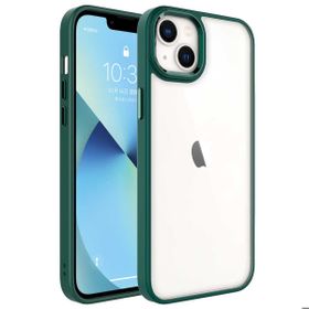 Zore Apple iPhone 14 Plus Uyumlu Koyu Yeşil Krom Kapak Kılıf